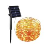 epazzar Solar Güneş Enerjili 20 Metre Peri Led Işık 200 Led 8 Mod Dış Bahçe Aydınlatma
