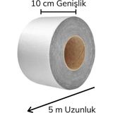 Epazzar Yapışkanlı Folyo Bant 5 Metre*10 cm Su Geçirmez Çatı Boru Duvar Çatlak Onarıcı Bant - Gri