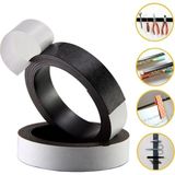 Epazzar Yapışkanlı Şerit Mıknatıs Magnet Kes Kullan Güçlü Sağlam Rulo Çıkarılması Kolay Siyah 2cm x 1 cm