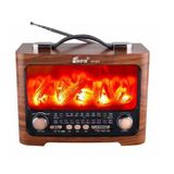 EPE FP-821 Nostaljik Bluetooth Radyo, Şömine Efektli, Ahşap Görünümlü, AM/FM/SW, USB ve TF Girişli