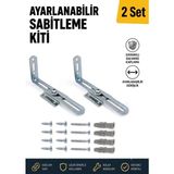 ePhase Deprem Güvenliği Devrilme Önleyici Ayarlanabilir 6X14CM Mobilya Eşya Dolap Sabitleme Kiti - 2 Set