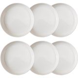 Ephesus Whıte Çukur Tabak Seti 22CM - 6lı - RENKSİZ - Beyaz