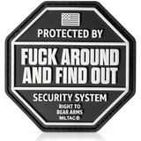 EPIC Goods FAFO İşaretli PVC Yama - F Around ve Find Out Security tarafından korunur | Ceket, Sırt Çantası, Köpek Koşum Takımı için Askeri Moral Yaması | Kanca ve Halka, Molle Aksesuarları (Korumalı - Gri)