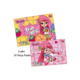 Epic Mouse Çilek Kız Eğitici 2li Puzzle Seti - Yeni Başlayacaklara - 24 Parça Frame Puzzle/Yapboz