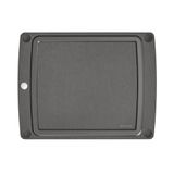 Epicurean All-in-One kesme tahtası, kaymaz ayaklı ve meyve suyu oluklu, 36,8 x 28,6 cm, arduvaz/siyah
