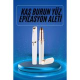 Epilasyon Aleti Tüy Kıl Alma Kaş Bıyık Unisex Yüz Bakım Tıraş Aleti - 001-Beyaz