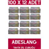 Epilla 100'lü 12 Paket Abeslang Tahta Dil Çubuğu Basacağı - Ağda Spatulası, Spatula (12 PAKET) 100x12 Kutu