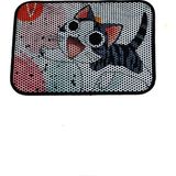 Epilla Desenli Elekli Kedi Tuvalet Önü Paspası 60 x 45 cm - Kiraz Pembesi