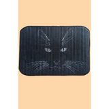 Epilla Desenli Renkli Elekli Kedi Tuvalet Önü Paspası 60 x 45 cm - Siyah