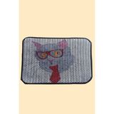 Epilla Kedi Tuvaleti Önü Elekli Kedi Kumu Paspası -Kravatlı -(60 x45 cm) - Renkli