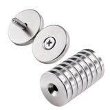 Epilons 10 Adet 25x10/5x5,5 Mm Neodyum Mıknatıs Havşa Delikli Magnet Vida Atılabilir N35 Nikel Paslanmaz