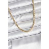 Epilons 14K Gold Renk Kaplama Boru Zincir Model CM Kadın Kolye - TJ-BKO10740