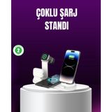 Epilons 15W Hızlı Şarj Destekli 4’ü 1 Arada Kablosuz Şarj Istasyonu