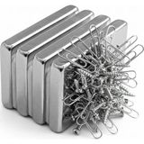 Epilons 2 Adet 40x20x5mm Neodyum Magnet Güçlü N35 Mıknatıs Köşeli Nikel Kaplama