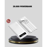 Epilons 20.000 Mah 4 Çıkışlı LED Göstergeli Hızlı Şarj Powerbank - Renkli