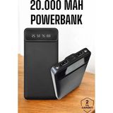 Epilons 20.000 Mah LED Işıklı LCD Ekran USB Girişli Type-C Lightning Powerbank Yeni Nesil