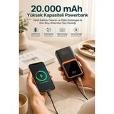 Epilons 20.000 Mah Taşınabilir Şarj Cihazı Dijital Göstergeli Kablolu Powerbank