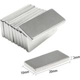 Epilons 20×10×2 mm N35 Neodyum Mıknatıs – Köşeli, Nikel Kaplama (50’li Set) - 0 - 19 lt - 000-Siyah
