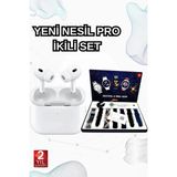 Epilons 2025 Model Akıllı Saat ve Yeni Nesil Pro Bluetooth Kulaklık Anc Özelliği - 35 - 48 mm - 01P-Pembe