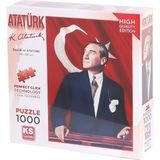 Epilons 20728 Atatürk ve Türk Bayrağı 1000 Parça Puzzle -Ks Puzzle - Diğer