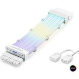 Epilons 24 Pin Argb Power Supply Uzatma Kablosu Gümüş Kaplamalı Bükülebilir 2 mm 108 LED Beyaz ND2814W