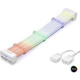 Epilons 2x8 Pin Argb Pcie Gpu Güç Uzatma Kablosu Bükülebilir 2 mm 108 LED Beyaz ND2813W