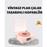 Epilons 3-ü-1 Gece Işığı Bluetooth Hoparlör Ve Dijital Saat Vintage Plak Çalar Tasarımlı FRTKGT25DYMXUUCZZZGRAMAFONSPEAKER-8