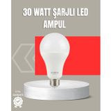 Epilons 30w Şarjlı Led Ampul E27 Duy %80 Enerji Tasarruflu Soğuk Beyaz FRTKGT25DYMUCZZZDL2030ŞARJLILEDAMPUL-1