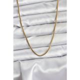 Epilons 316L Çelik Zincir Gold Renk 60 cm Yılan Zincir Kadın Kolye - TJ-BKO10682