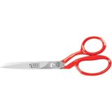 Epilons 3257-7 Tekstil / Yatık Konfeksiyon Makası No: 7 Inç / 17,78 cm - Nikel Kaplama, Kırmızı Saplı, Mikro Tırtıllı