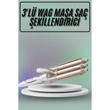 Epilons 3'lü Wag Maşa Saç Şekillendirici Yüksek Isı Ayarlı Seramik Kaplama Özellikli