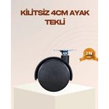 Epilons 4 cm Kilitsiz Mobilya Ayağı Tekli Kolay Dönen Masa ve Sehpa Ayağı