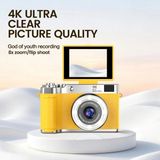 Epilons 4K Çantalı Dijital Retro Video Kamera 48MP 16X Zoom Işıklı (32GB) Kart Dijital Fotoğraf Makinesi Sarı - . - Çok Renkli