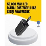 Epilons 50.000 Mah Kapasiteli Powerbank – Hızlı Şarj Destekli, 4 USB Portlu, LED Işıklı Taşınabilir Enerji Deposu - Çok Renkli