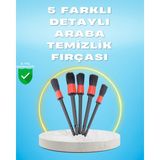 Epilons 5'li Araba Temizlik Fırçaları-Farklı Boyutlu Fırçalarla Derinlemesine Temizlik