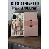 Epilons Akıllı Saat Bileklik Hediyeli Uzun Pil Ömrü Gps Takibi - 35 - 48 mm - 01P-Pembe