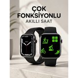 Epilons Akıllı Saat Tema Değiştirme Uyku ve Sağlık Takibi Sesli Asistan Bildirim Görme - Renkli - Standart