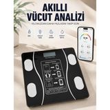 Epilons Akıllı Vücut Analiz Baskülü Bluetooth Bağlantılı 4 Sensörlü LCD Ekranlı Dijital Tartı - Renkli