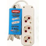 Epilons Amiral 3' Lü Topraklı 2 Metre Kablolu Grup Priz