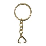 Epilons Anahtarlık Halkası, Halka + Zincir + Üçgen, 24mm, Altın, Sarı, 1000 Adet FRTKGT55TK-TK-CNT-4412536464SP