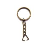 Epilons Anahtarlık Halkası, Halka + Zincir + Üçgen, 24mm, Antik, 1000 Adet FRTKGT55TK-TK-CNT-4412536464AP