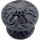 Epilons Antika Tarz Dekoratif Pirinç Çiçekli Kapı Tokmağı - 80 mm Çap, Oksit - Diğer - Renkli