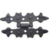 Epilons Antika Tarz Dekoratif Pirinç Yıldız Menteşe - 84X44 Mm, Oksit - 0 - Siyah