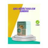 Epilons Atm Görünümlü Su Yeşili Otomatik Para Çeken Şifreli Kumbara