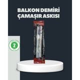 Epilons Balkon Demiri Çamaşır Askısı Kare Demirlere Uygun Dayanıklı Tasarım - Ebatlar