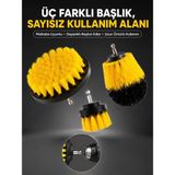 Epilons Banyo ve Mutfak Için Matkap Ucu Temizlik Fırçası 3 Lü Set