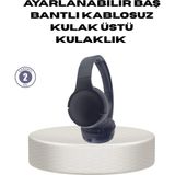 Epilons Bluetooth 5.0 Siyah Kablosuz Kulaklık 18 Saat Batarya Katlanabilir Tasarım