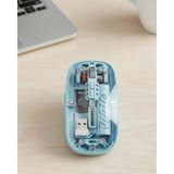 Epilons Bluetooth 5.2 ve 2.4g USB Kablosuz Mouse Pilli Mavi Tasarım - Çok Renkli