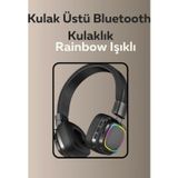 Epilons Bluetooth 5.3 Rainbow Işıklı Kulak Üstü Kablosuz Kulaklık