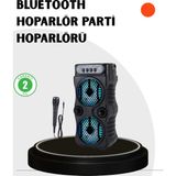 Epilons Bluetooth Bağlantılı Taşınabilir Hoparlör - LED Işıklı, Fm Radyolu, Mikrofon Girişli